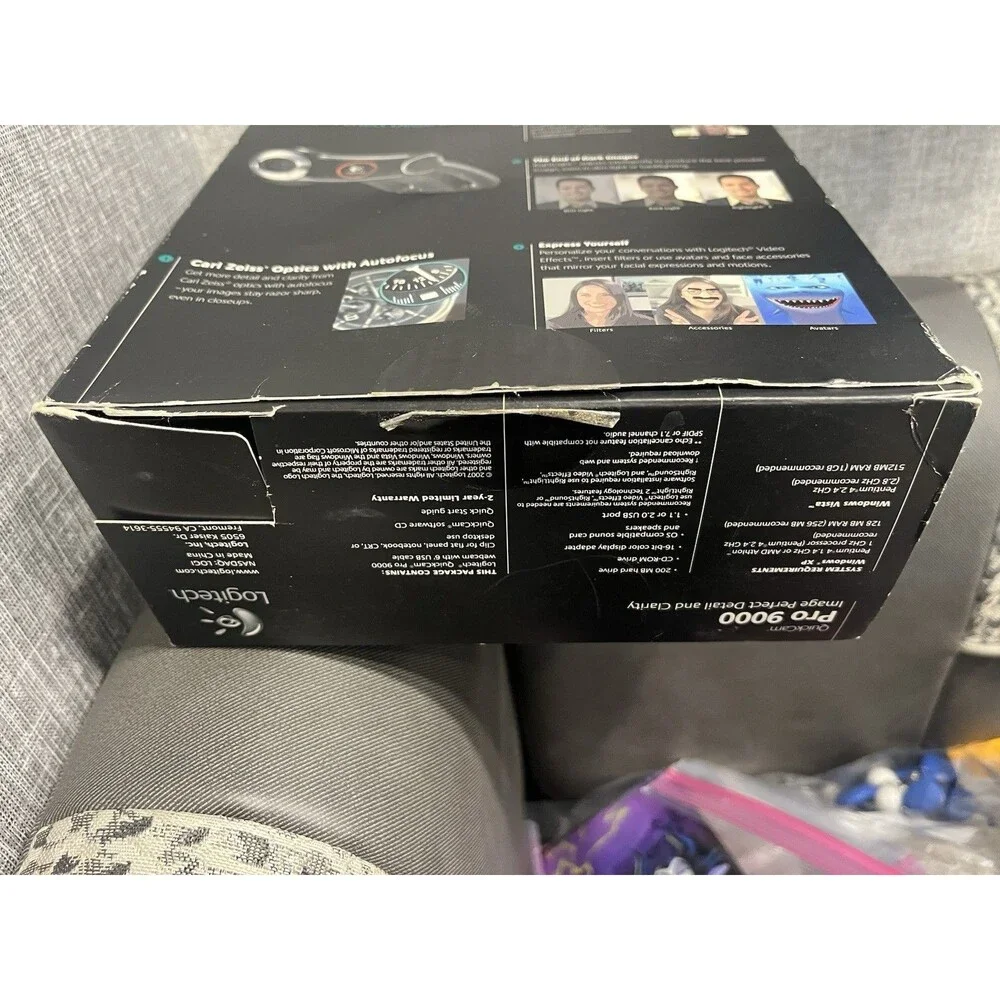Logitech Webcam Pro 9000 High Definition HD Video Auto Focus Microphone